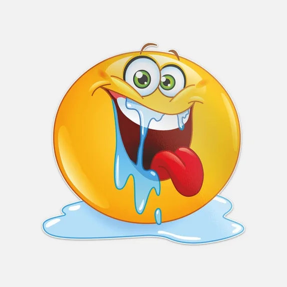 DOPASTICKER Smiley Drooling Sticker Decal Phone Decal Water Bottle ...