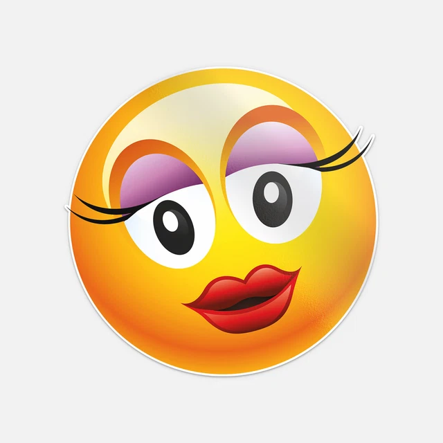 DOPASTICKER Smiley Girl Sticker Decal Phone Decal Water Bottle Stickers ...