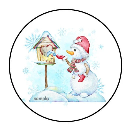 DOPASTICKER Snowman Stickers Bird House Phone Decal Water Bottle ...