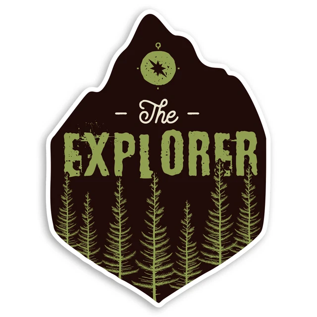 DOPASTICKER Stickers Forest Explorer Stickers - Camping Tent Luggage ...