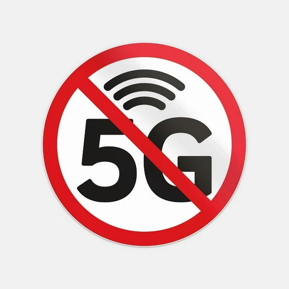 DOPASTICKER Stop 5G Networks Prohibition Sticker Decal Phone Decal ...