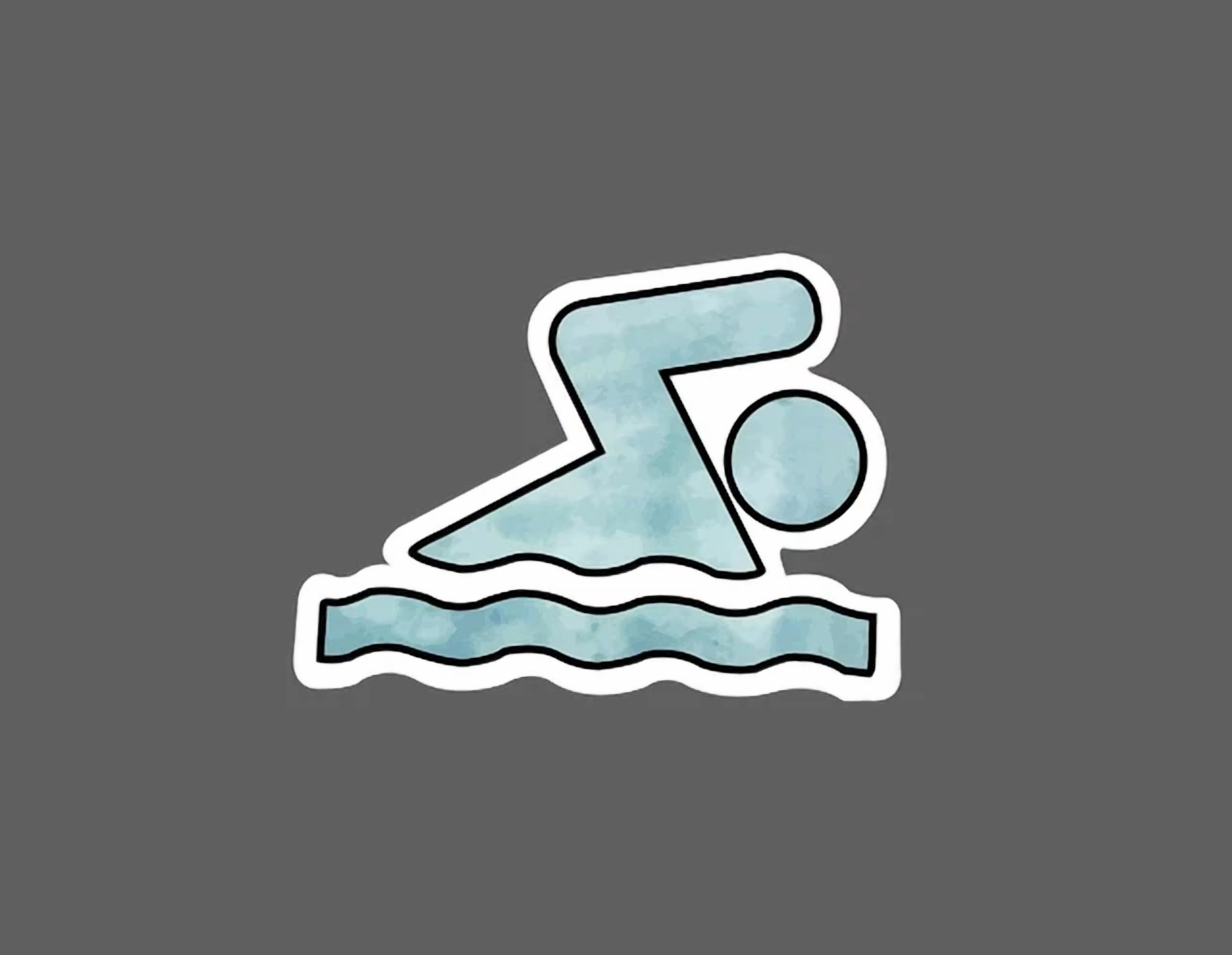 DOPASTICKER Swimmer Sticker Pool Summer Sports Game Gym Workout Sticker ...