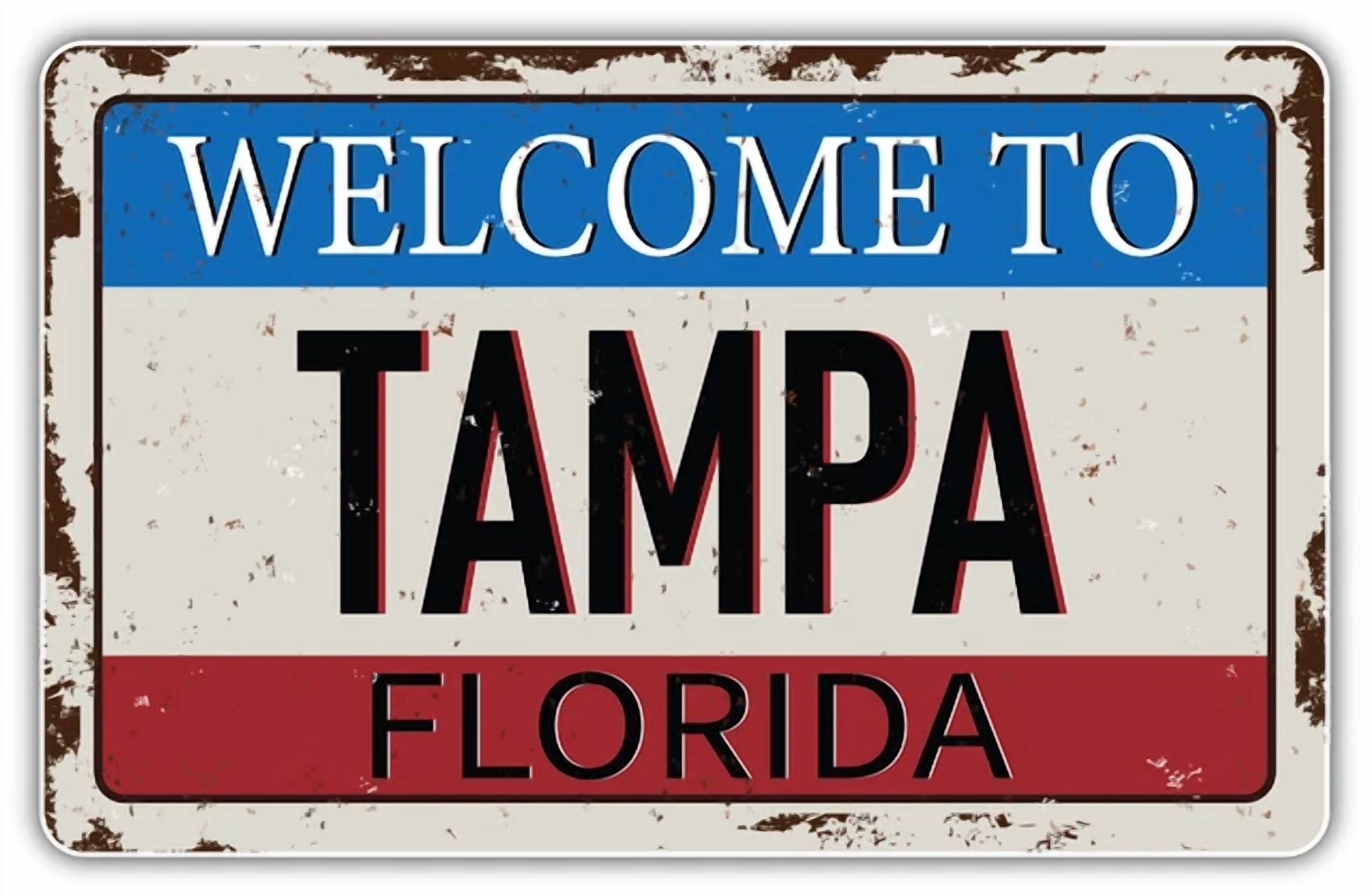 DOPASTICKER Tampa City Florida Usa State Vintage Emblem Car Sticker ...