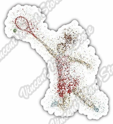 Fun Sticker Racquet DOPASTICKER Tennis Player Girl Ball Racquet Court Car Sticker Decal ...