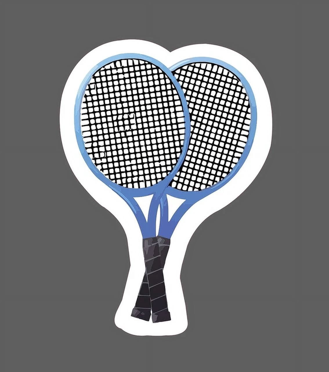 Red Tennis Racket Sticker DOPASTICKER Tennis Racket Doubles Waterproof Decorative Laptop, Phone ...