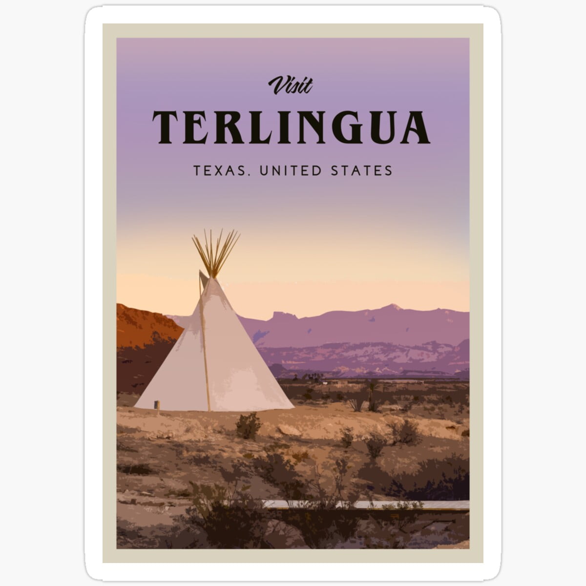 DOPASTICKER Terlingua Glossy Sticker Waterproof Sticker For Water ...