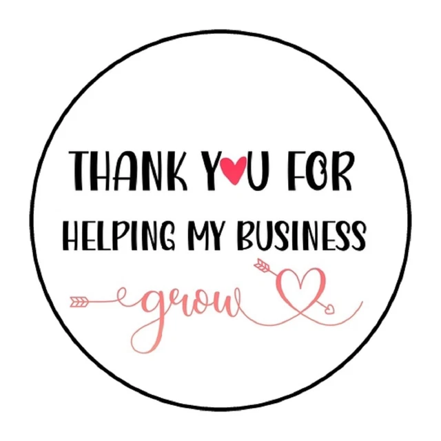 DOPASTICKER Thank You For Helping My Business Grow Stickers Phone Decal ...