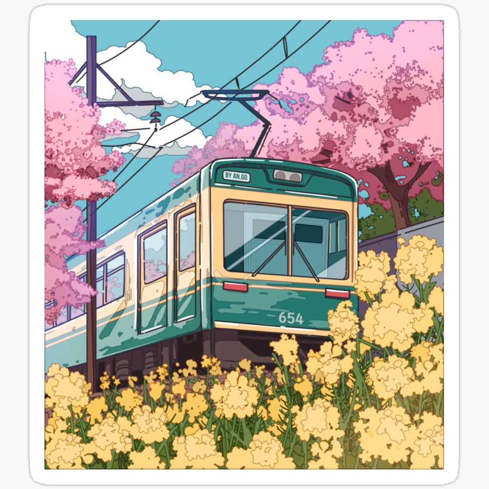 Japan Train Stickers DOPASTICKER The Japanese Train And The Spring Traveling Sticker Phone ...
