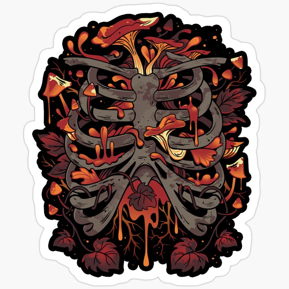 DOPASTICKER The Last Breath - Infected Rib Cage Sticker Phone Decal ...