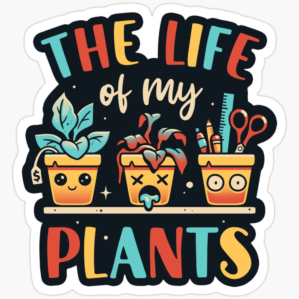 Sticker Pot Life DOPASTICKER The Life Of My Plants - Cute Plant Pots Sticker Phone Decal ...