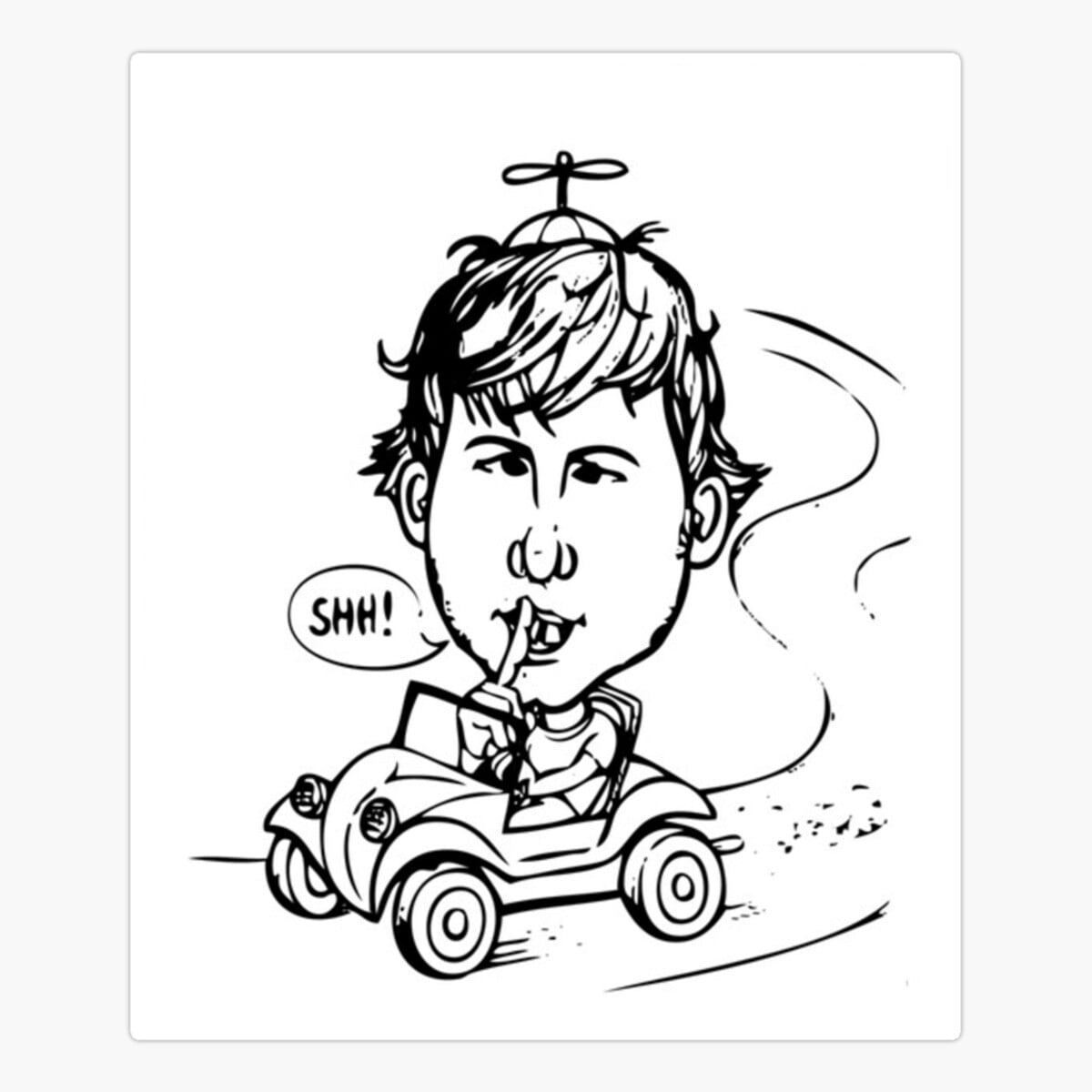 DOPASTICKER The Shusher Sticker, Phone Sticker Water Bottle Sticker Car ...
