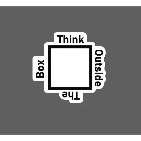 DOPASTICKER Think Outside The Box Sticker Quote Creative Sticker Phone ...