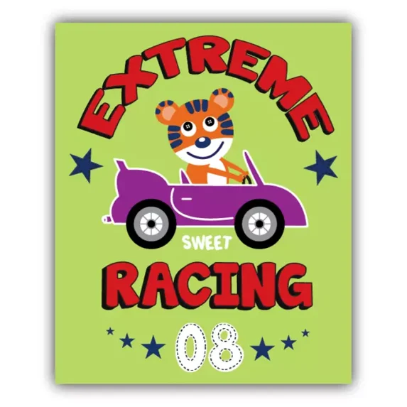 DOPASTICKER Tiger Extreme Racing Cartoon Car Sticker Phone Decal Water ...