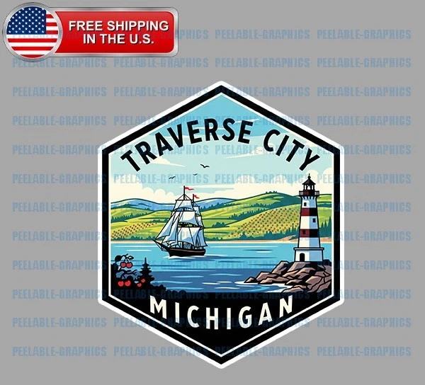 Travers Sticker Png DOPASTICKER Traverse City Michigan Sticker Toolbox Sticker Phone ...