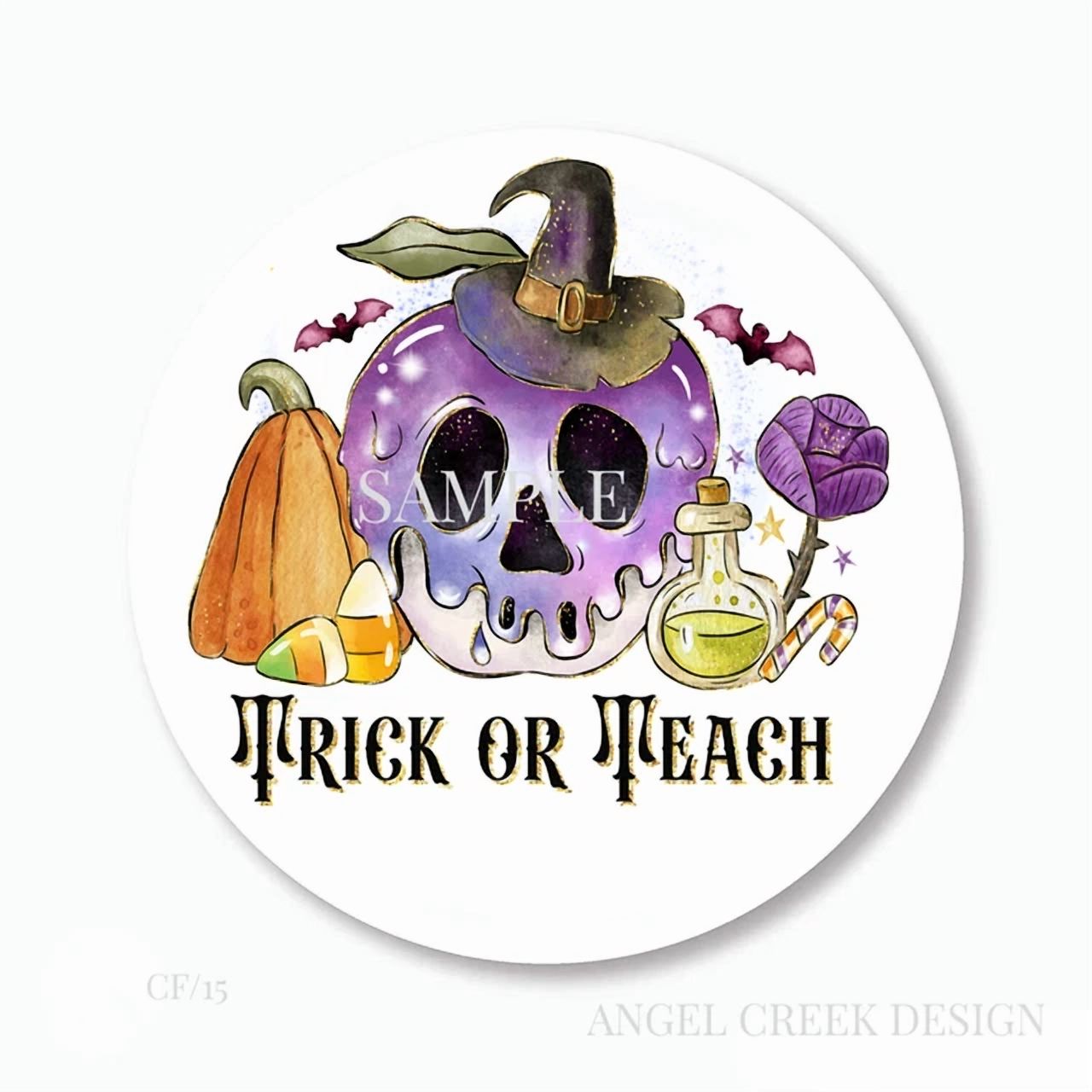Hal Sticker DOPASTICKER Trick Or Teach Hal.Low.Een Scrapbook Stickers Teacher ...