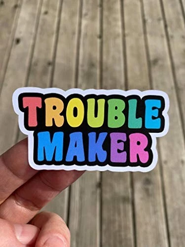 Trouble Sticker Transparent DOPASTICKER Trouble Maker Sticker Phone Decal Water Bottle Stickers ...