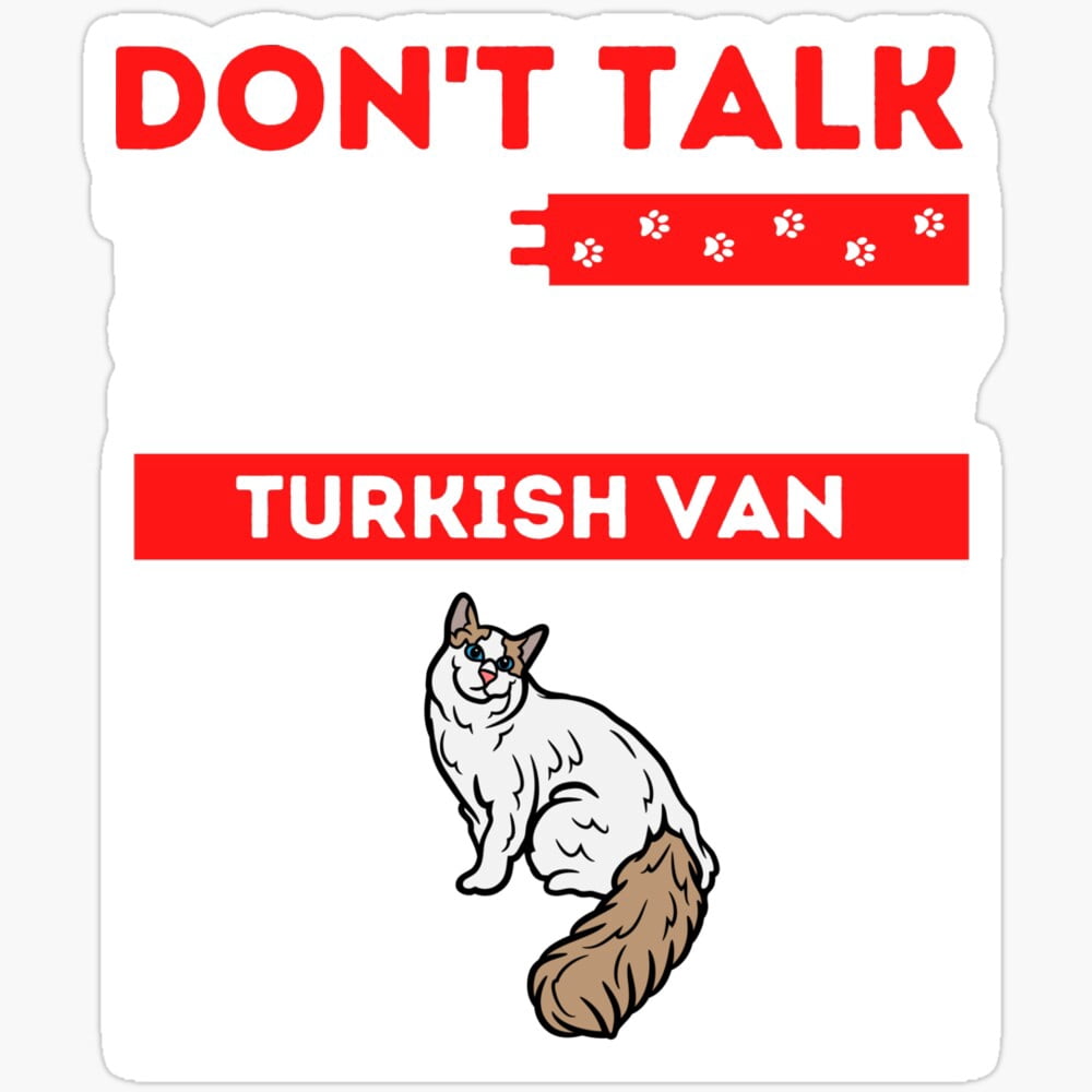 DOPASTICKER Turkish Van Cat Gift, Idea Gift Turkish Van Lovers Sticker ...