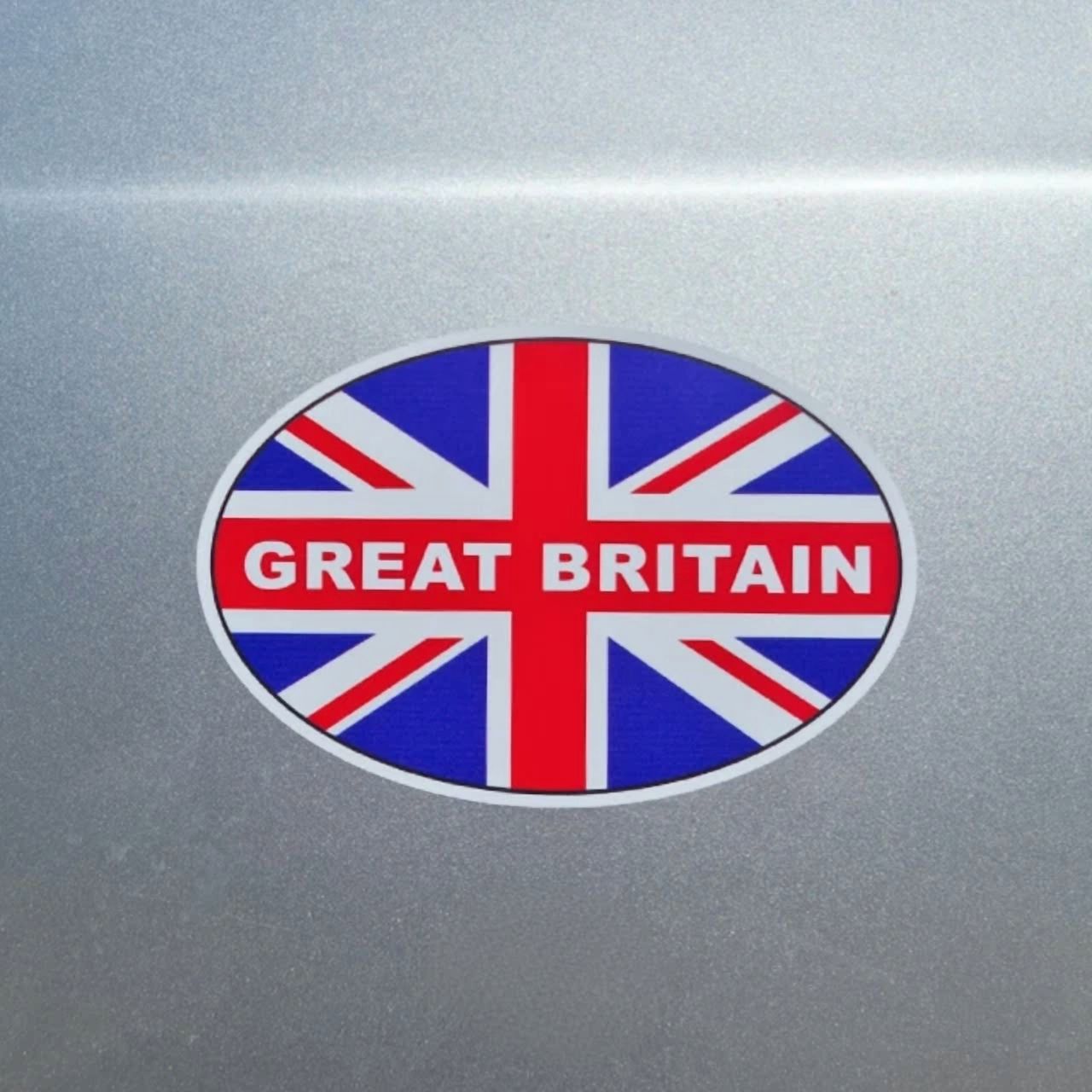 DOPASTICKER Uk British Union Jack Flag Oval Sticker Decal For Car Van ...