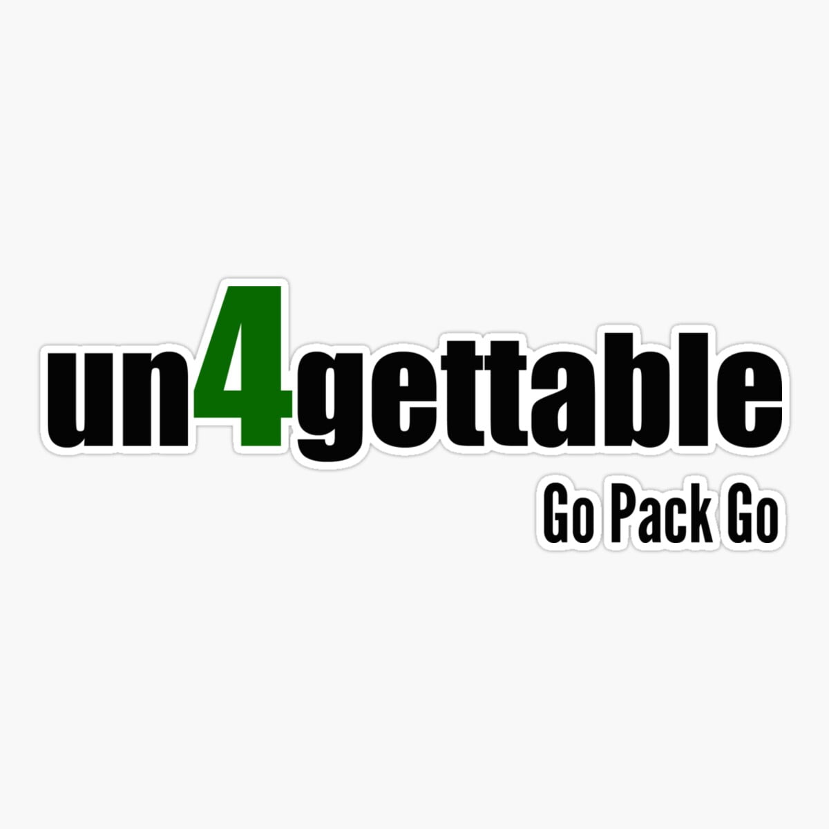 DOPASTICKER Un4Gettable (Go Pack Go) Sticker, Phone Sticker Car ...