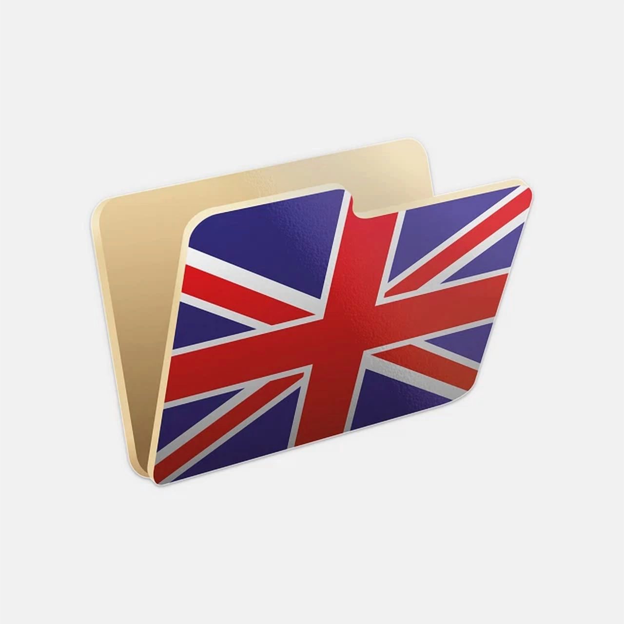 DOPASTICKER United Kingdom Folder Flag Icon Sticker Decal Phone Decal ...