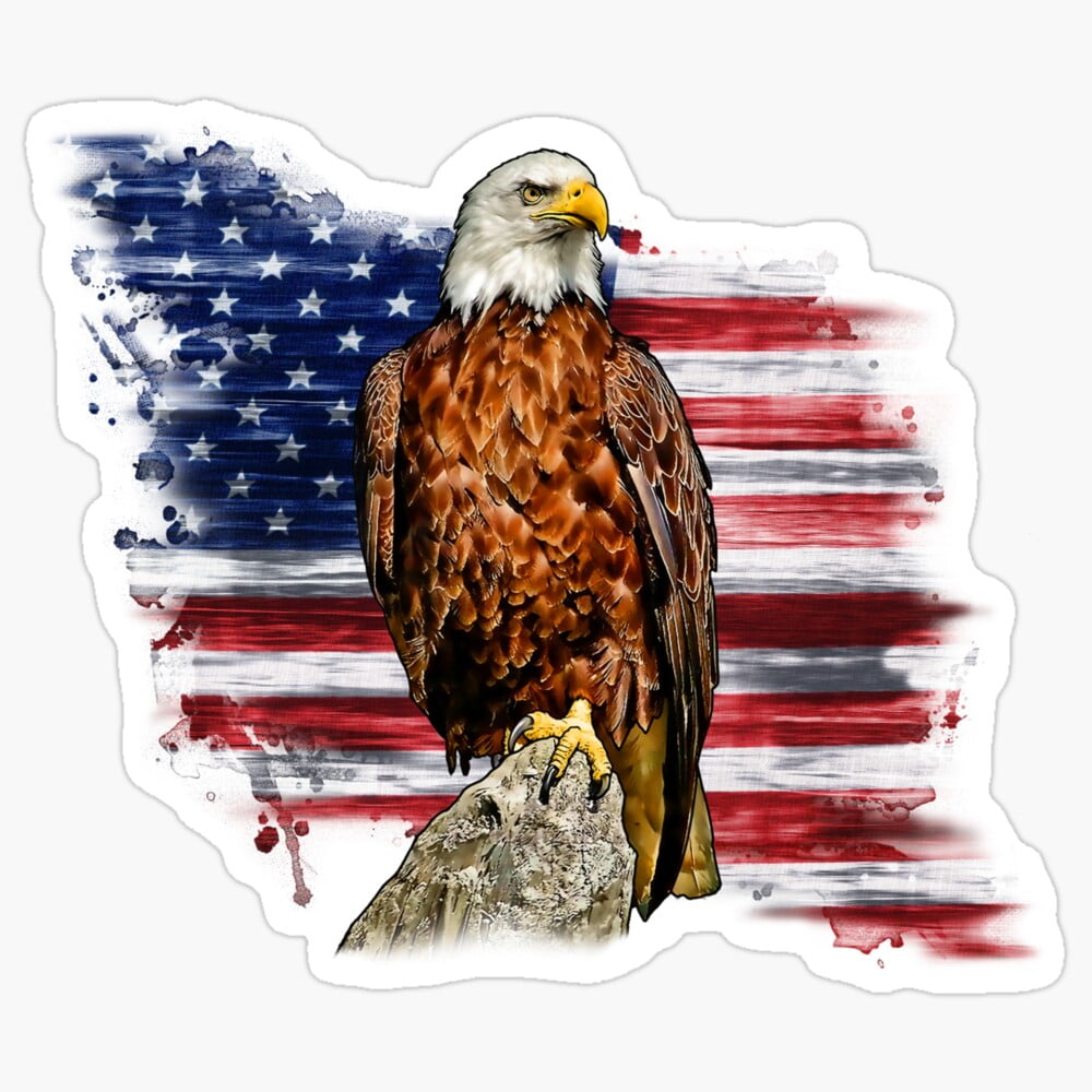 DOPASTICKER Usa Eagle Sticker Fourth Of July Sticker, Memorial Day ...