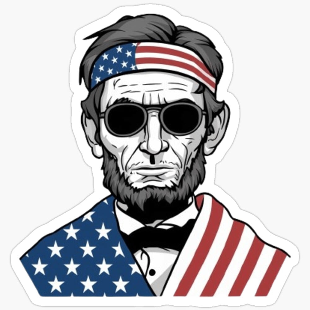 DOPASTICKER Usa Happy 4 July Sticker Fourth Of July Sticker, Memorial ...