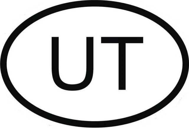 DOPASTICKER Ut Utah Country Code Oval Sticker Phone Decal Water Bottle ...