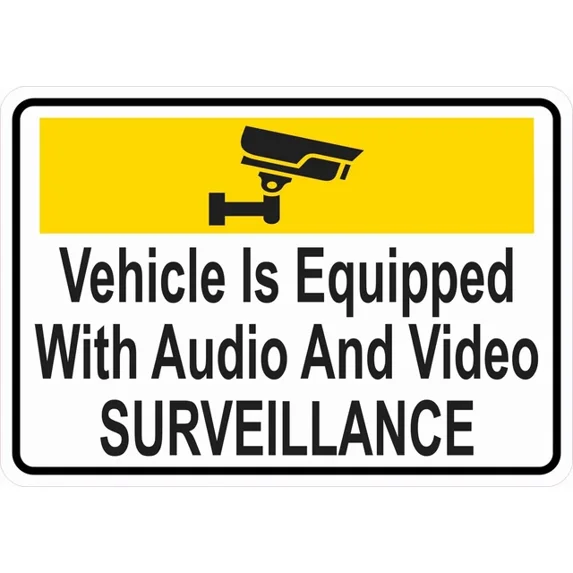 DOPASTICKER Vehicle Equipped Audio Video Surveillance Sticker Phone ...