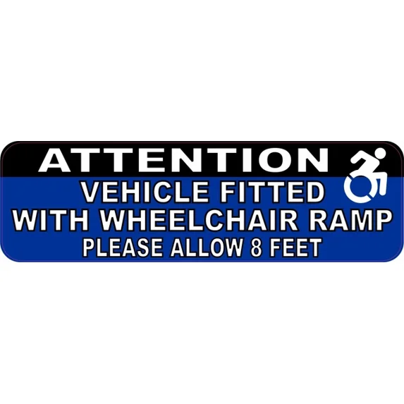 DOPASTICKER Vehicle Fitted With Wheelchair Ramp Sticker Car Sticker ...