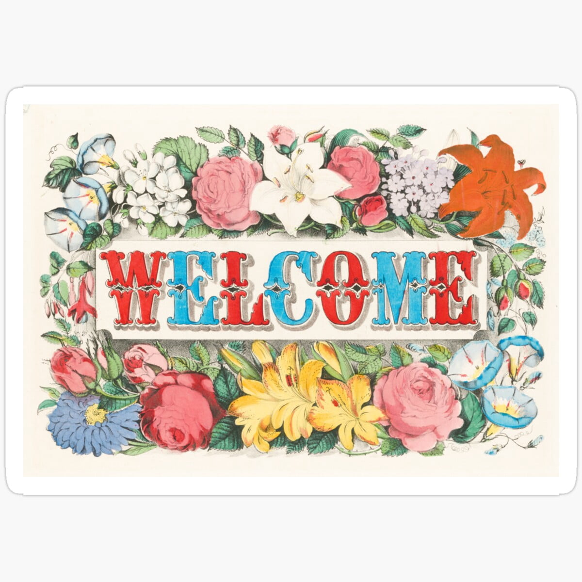 DOPASTICKER Vintage Welcome Sign Sticker Waterproof Sticker For Water ...