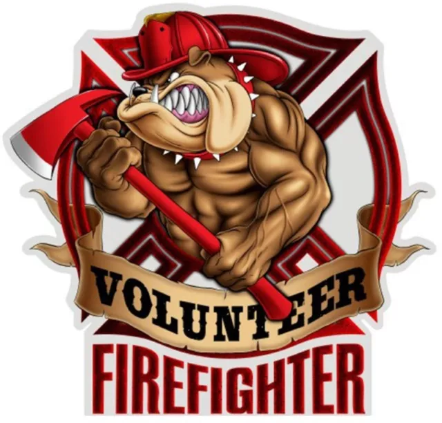 Volunteer Firefighter Badge Sticker - U.S. Custom Stickers