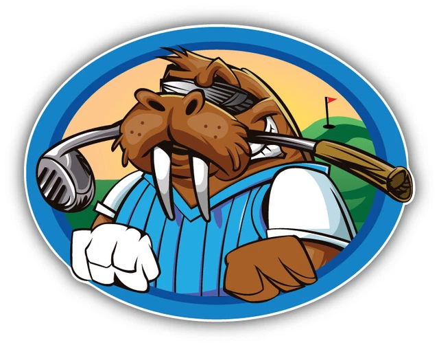 Golf Sticker Player DOPASTICKER Walrus Animal Golf Player Sticker Decal Phone Decal Water ...