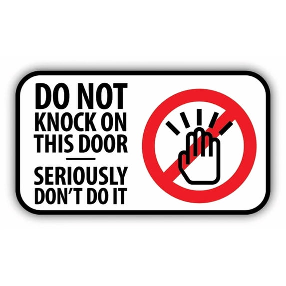 DOPASTICKER Warning Sign Do Not Knock On This Door Sticker Decal Phone ...