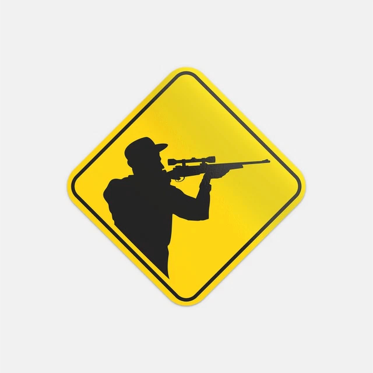 DOPASTICKER Warning Sign Hunters Sticker Decal Phone Decal Water Bottle ...