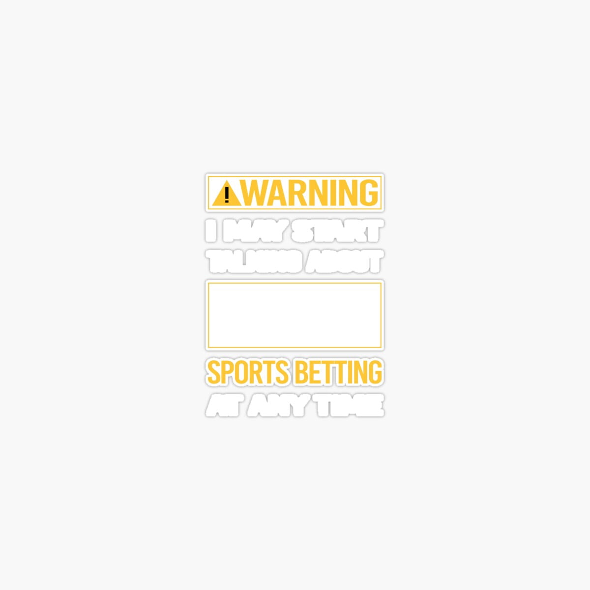 DOPASTICKER Warning Sports Betting Sticker, Phone Sticker Car Sticker ...