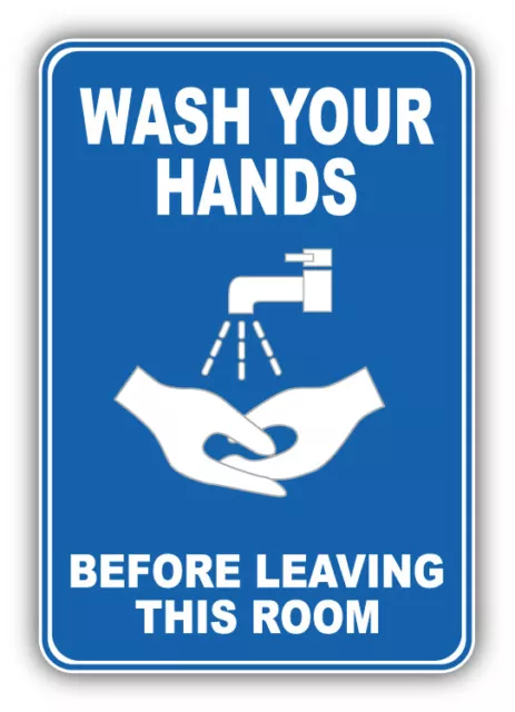 DOPASTICKER Wash Your Hands Mandatory Sign Sticker Decal Phone Decal ...