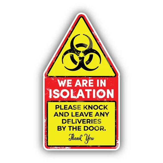DOPASTICKER We Are In Isolation Hygiene Safety Germs Sticker Decal ...