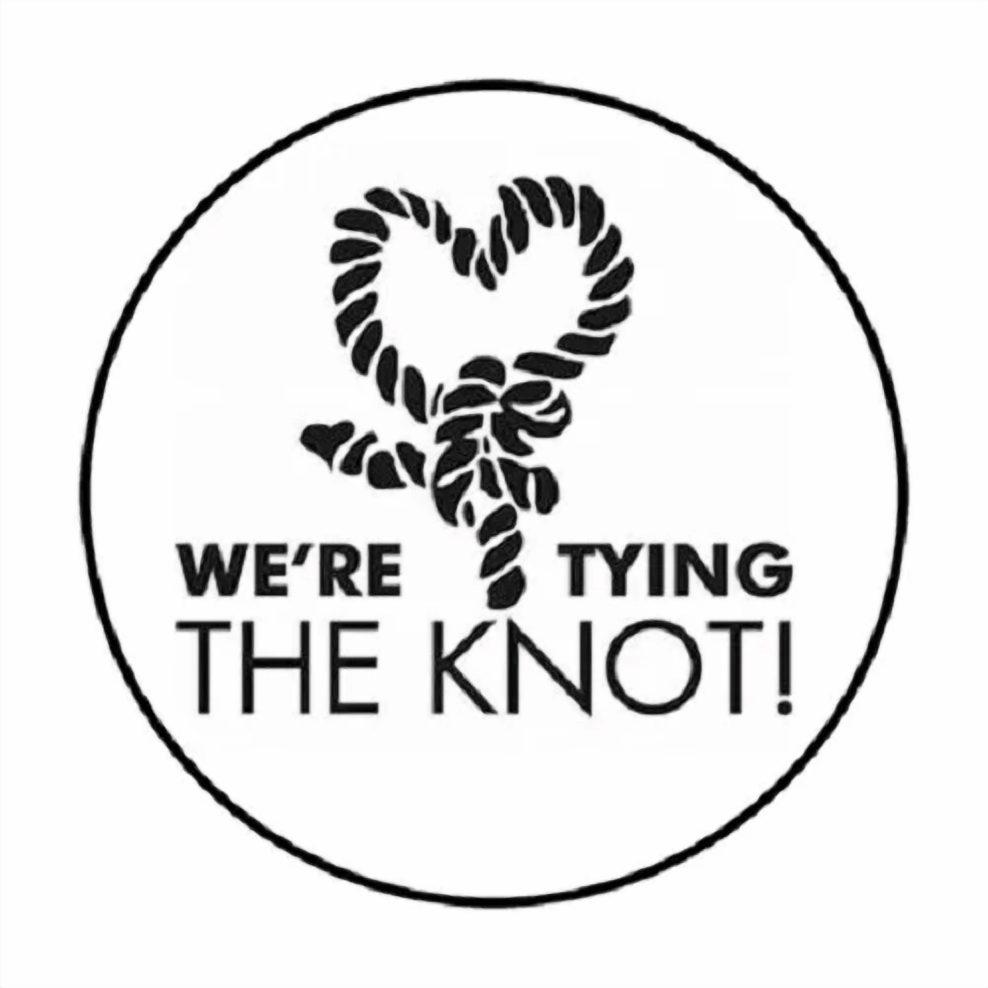 DOPASTICKER We'Re Tying The Knot!. Stickers Phone Decal Water Bottle ...