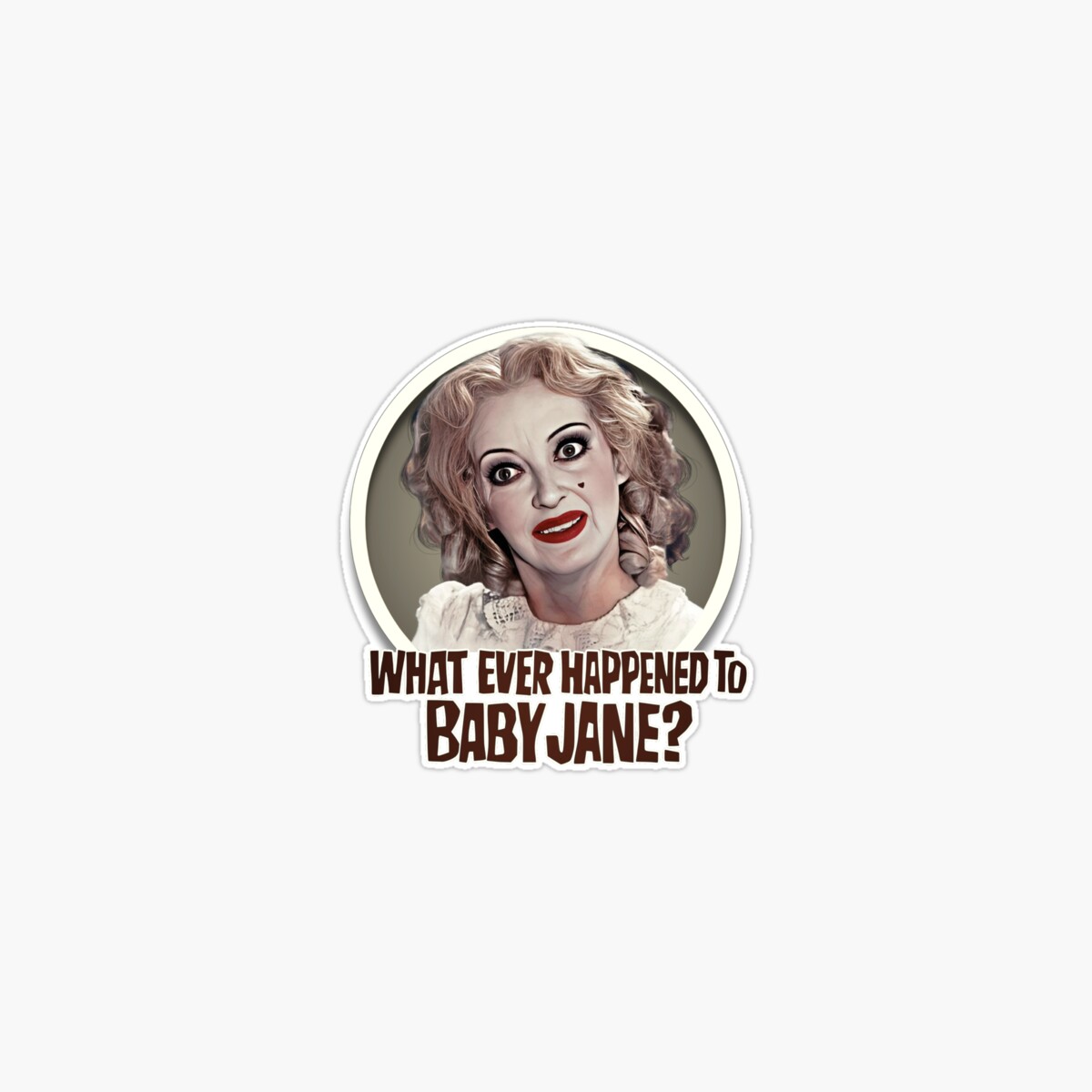 DOPASTICKER What Ever Happened To Baby Jane Sticker Phone Sticker Car DOPASTICKER What Ever Happened To Baby Jane Sticker Phone Sticker Car