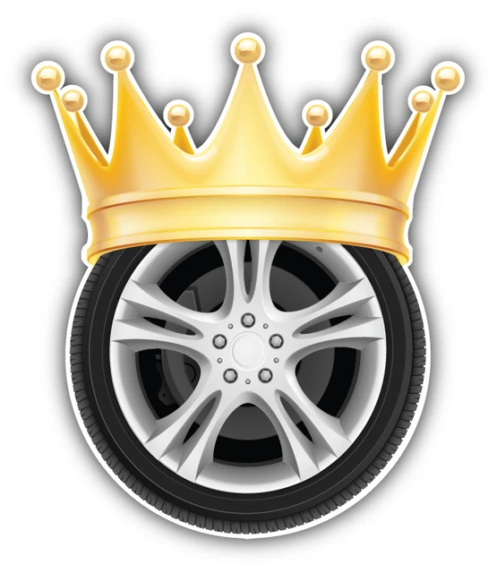 DOPASTICKER Wheel Golden Crown Sticker Decal Phone Decal Water Bottle ...