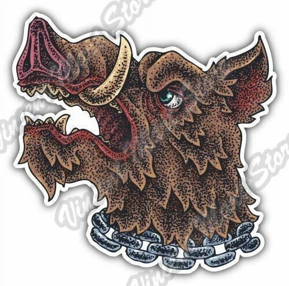 DOPASTICKER Wild Boar Head Pig Hog Hunting Animal Chain Car Sticker ...