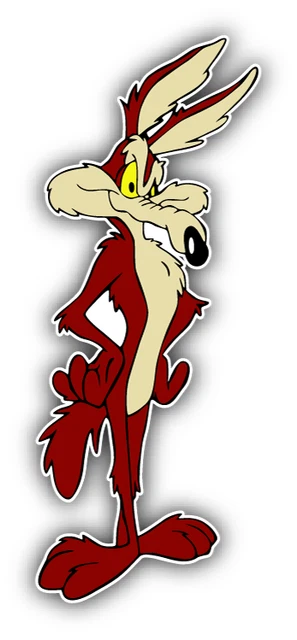🤪 Wile E. Coyote Cartoon Decal Sticker – 3M, Made In USA – Truck, Window, Wall! 🚚💨
