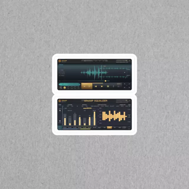 DOPASTICKER Winamp Equalizer Sticker Set - Retro Music Player Interface ...