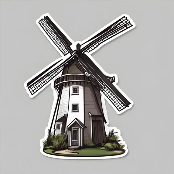 DOPASTICKER Windmill Sticker Phone Decal Water Bottle Stickers, Cars ...