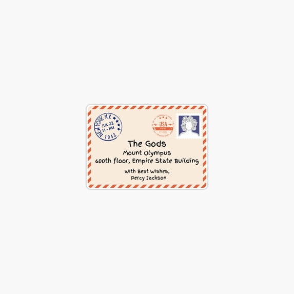 DOPASTICKER With Best Wishes, Percy Jackson Sticker, Phone Sticker Car ...