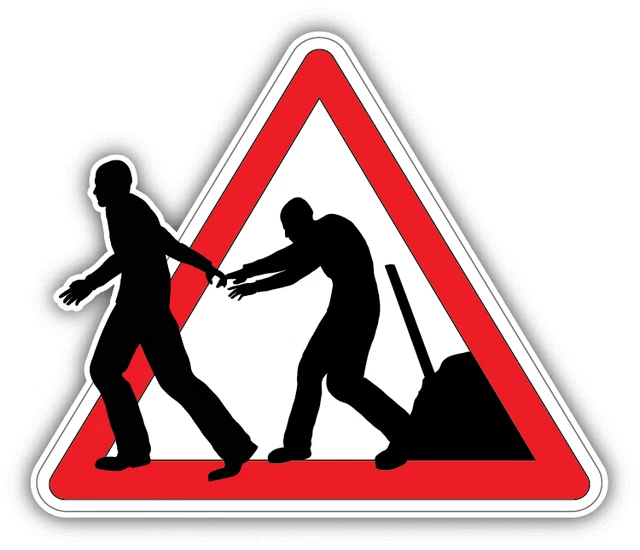 DOPASTICKER Worker Brake Hold Warning Sticker Decal Phone Decal Water ...