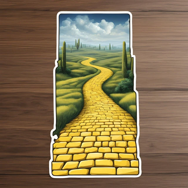 DOPASTICKER Yellow Brick Road Sticker Phone Decal Water Bottle Stickers ...