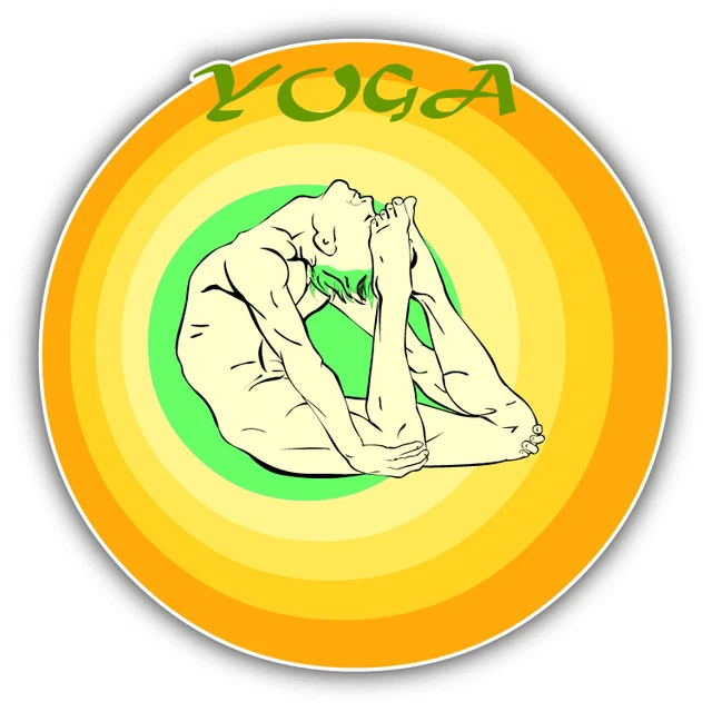 DOPASTICKER Yoga Asana Badge Sticker Decal Phone Decal Water Bottle ...