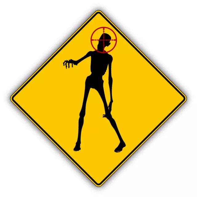 DOPASTICKER Zombie Hunting Warning Sticker Decal Phone Decal Water ...
