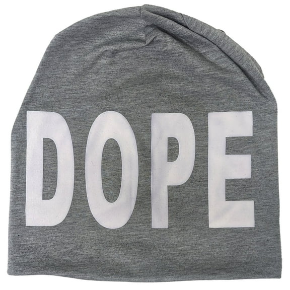 DOPE Grey Cotton Blend Beanie Hat